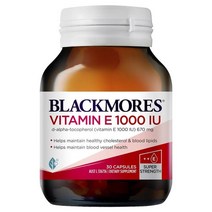 뉴질랜드직구 Blackmores 비타민 E 1000아이유 글루텐프리 30캡 1PACK, 수량, 상세참조