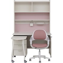 일룸 [SET] 링키 퍼펙트 책상세트 + 시디즈 링고의자, 책상-아이보리+핑크:의자-인조가죽-핑크