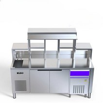 저온 토핑 냉장고 상업용 창고 식당 반찬통 캐비닛, 화이트(상온 1.8)