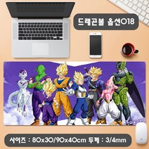 YN 드래곤볼 마우스패드 장패드 모음 게이밍 사무용 캐릭터 손오공 배지터 초사이언 피콜로 부루마 인조인간18호, 1개, 옵션18 드래곤볼 마우스패드 900x400mm