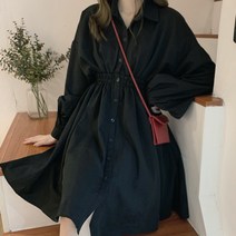 코데트 허리밴딩 코디 만능템 셔츠 원피스