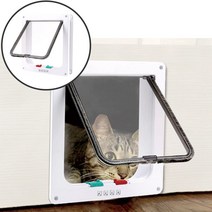 베란다고양이문 캣도어 고양이 강아지 틈새 보조 문, 마이펫 도어_화이트_XL