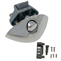 캠핑카 부품 지름 20mm 캠핑카 하프 문 푸시 잠금 RV 캐러밴 보트 서랍 래치 버튼 가구 하드웨어, 01 Chrome