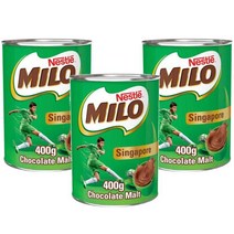 Milo 마일로 초코우유 파우더 캔 (싱가폴) 400g x3캔, 3캔