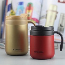 차량용 냉온 텀블러 330ml 커피 머그잔 진공 컵 보온병 스테인레스 스틸 절연 물 손잡이 뚜껑 및 믹싱 스푼1164018 L3, 1 330ml1164018 L3, 13 11