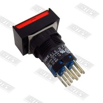 [SA ]Izumi IDEC 16mm 조명 푸시 버튼 스위치 자동 리셋 AL6M/HM 순간/라운드 2a2b DC24V--10PCS/LOT, 03 빨간_02 moments