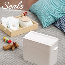 재팬 Seals 9.5 밀폐 더스트박스(음식물쓰레기/기저귀), LBD-01(화이트)