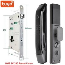 와이파이 스마트 잠금 도어 원격 Tuya 앱 포함 생체 인식 지문 카드 비밀번호 키 해제 라이프 홈, D3-S-24-240-R