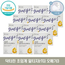 닥터린 초임계 알티지 오메가3 식약처인증 rtg 오매가3 + 씨오케이마스크 증정, 12개, 30캡슐
