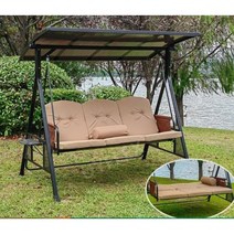 야외 그네의자 정원 팬션 전원주택 카페 흔들 그네, 파나마선샤인에디션-3인용