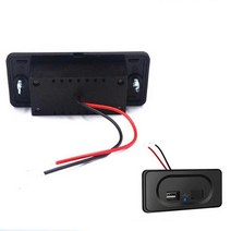 자동차 충전기 소켓 DC5V/3.1A 듀얼 USB 포트 충전 콘센트 더스트 커버 및 표시등 포함 캠핑 캐러밴 모터홈 104951
