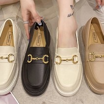 브랜드없음 여성용 골프장식 데일리 캐주얼 구두 통굽로퍼