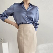 실키블라우스 샤틴블라우스 오피스룩블라우스 3col blma9709