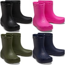 크록스 레트로 레인부츠 남성용 우먼 워터프루프 장화 검은색 녹색 핑크 블루