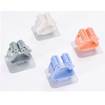 걸이봉 다용도 봉걸이 청소도구 대걸레 밀대 막대걸레 훅 거치대 부착식 봉정리 가든럽, 블루, 1개