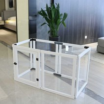 울타리 케이지 강아지 동물 안전문 애견 미용실 병원, 하얀색 7개의 단일 칩 + 1개의 도어