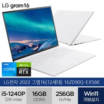 LG전자 2022 그램 16, Free DOS, 256GB, 16ZD90Q-EX56K, 코어i5, 16GB, 스노우화이트