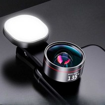 휴대폰메크로렌즈 4K HD촬영 외부카메라 어안렌즈, (DSLR 필인라이트)초선명(초광각+매크로)