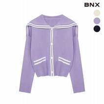 [BNX] 여성 노카라 하운드 체크 가디건