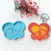 레진몰드 키체인 펜던트 수지 몰드 아버지의 날 어머니의 실리콘 엄마 아빠 쥬얼리 공예품 만들기, 42 44