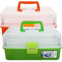 수납박스 3단수남함 애니키트다용도수납함(3단), 그린