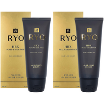 려 명품 HBX 탈모증상완화 앰플 두피모발팩 200ml x 2개 6가지 유해 성분 무첨가