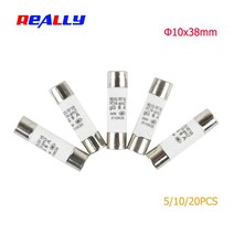 10/20Pcs 10*38 Fast Blow 세라믹 퓨즈 10x38mm 380V 500V 0.5A 1A 2A 3A 4A 5A 6A 8A RO15 RT18, 02 20PCS_04 20A