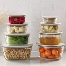 네오플램 내열유리 반찬통세트 밀폐용기세트, 04 직사각(800ml 2개/1380ml 2개)