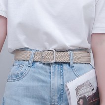 아이딘 깔끔한 디자인 캐주얼 데일리 패션 캔버스 소재 밴딩 벨트