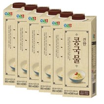 콩을 통째로 갈아넣은 정식품 진한콩국물 950ML 6개