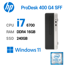 HP 중고컴퓨터 ProDesk 400 G4 SFF 인텔 core-i7 사무용컴퓨터, i7-6700, 16GB+240GB