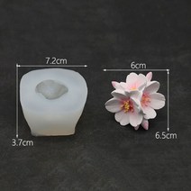 3D 꽃 아로마 양초 금형 입체 모양 틀 해바라기 석고 공예 실리콘 몰드 자동차 장식 벚꽃, B