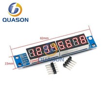 LED전광판 MAX7219 LED 도트 매트릭스 8 자리 디지털 튜브 디스플레이 제어 모듈 3.3V 5V 마이크로 컨트롤러 직렬 드라이버 7 세그먼트, 한개옵션0
