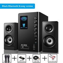 사운드바벽걸이 크리에이티브스피커 5.1채널 2.1 멀티미디어 usb sd 하이파이 홈 시어터 사운드 시스템 서라운드 스테레오 80w 중저음 다기능 가라오케 블루투스 스피커, 스피커-2 유선 마이크