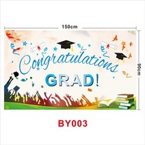 Party Photo booth Props Congratulation GRAD Sign Banner Creative Graduation Wall Booth Prop, [03] BY003