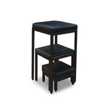 가구엔 슬림형패디의자세트(소) 무광블랙프레임 전문샵의자, 그레이