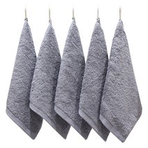 코튼클라우드 40수 고리 핸드타월, 딥그레이, 5개