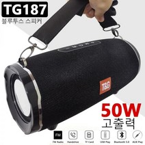 50W 고출력 TG187 블루투스 스피커 PC 컴퓨터 방수 휴대용 열 슈퍼베이스 3D 스테레오 서브 우퍼 Boombox 뮤직 센터 홈 시어터 사운드 바 FM TF, 20W TG192 Red