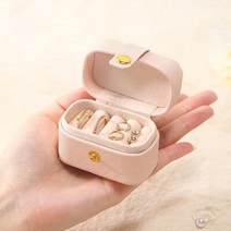 보석함 거울 보석 디스플레이 휴대용 상자 여행 케이스 PU 가죽 스토리지 지퍼 보석상 선물