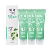 메디안 내추럴 안심 치석케어 치약 바질향, 120g, 3개입