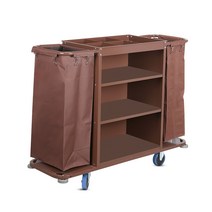 호텔 린넨 카트 객실용 구르마 사우나 비품 대차 밀차, 카페트 사일런트 휠 좌우 하프백