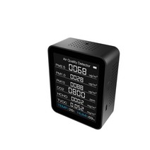 실내 공기 측정기 일산화탄소 8 In 1 대기 오염 모니터 PM2.5 PM1.0 CO2 검출기 온도 습도 테스터 3 개의 화면 하나의 기계, [02] 8 IN 1