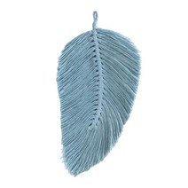 세련된 Macrame 벽걸이 태피스트리 Boho 장식 짠 코튼 수제 공예 보헤미안 펜던트 침실 아파트 베란다 사무실, 면, 파란색