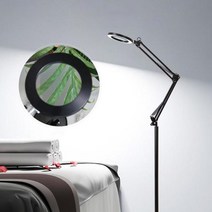 LED 링라이트 돋보기 대형 스탠드 확대경 장스탠드, 블랙