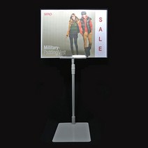 피오피 가격표시기 가격꽂이 (A4PET+기둥) POP 안내판 가격표 광고판 아크릴케이스 매대 POP스탠드