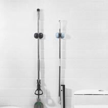 무타공 청소도구걸이 밀대걸이 대걸레 도구걸이 홀더, 네이비, 1개