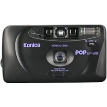 코니카 POP EF-88 35mm 필름 카메라 포인트 앤 슛 플래시 내장 포커스 프리, FREE