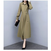 여성 빅 사이즈 셔츠 롱 원피스 뚱뚱한 사람위한 스커트 큰 사이즈 초가 긴팔 셔츠