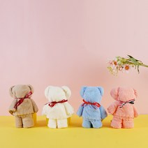 빛공 곰돌이수건 결혼식 돌잔치 어린이집 답례품 선물, 엄마곰(대)-화이트
