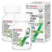 닥터시아닌 프리미엄 기억력 혈행개선 은행잎추출물 징코 플러스, 60정, 2개